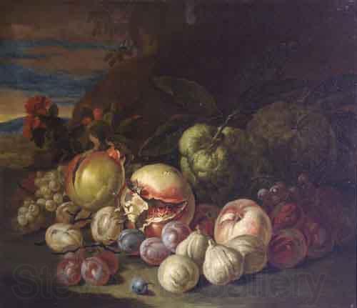 Jakob Bogdani Grapes and Peaches Norge oil painting art